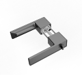 Manija de puerta de madera escondida de llave de zinc